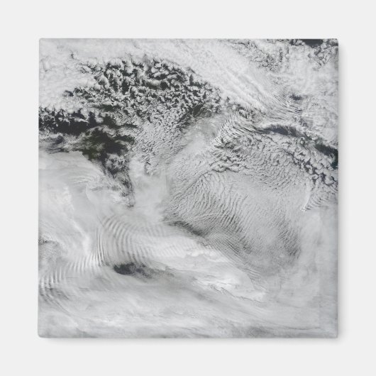 Scheepsgolfvormige golfwolken magneet (Voorkant)