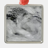 Scheepsgolfvormige golfwolken metalen ornament (Voorkant)