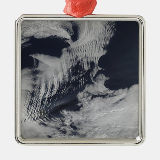 Scheepsgolfvormige wolken in de Zuid-Indische Oce Metalen Ornament (Voorkant)