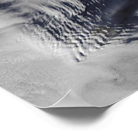 Scheepsgolfvormige wolken in de Zuid-Indische Oce Poster (Hoek)