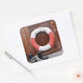 Scheepsgordel Vierkante Sticker (Envelop)