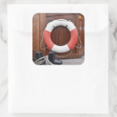 Scheepsgordel Vierkante Sticker (Tas)