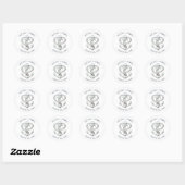 Scheepshart Touw Anker Kust Bruiloft Ronde Sticker (Vel)