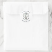 Scheepshart Touw Anker Kust Bruiloft Ronde Sticker (Tas)