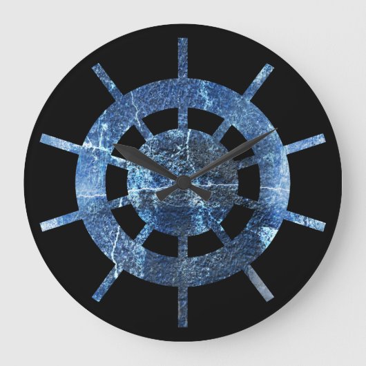 Scheepshelm Rust Metal Grote Klok (Voorkant)