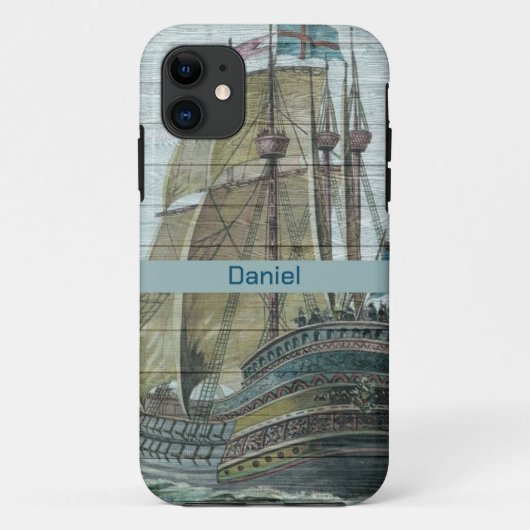  scheepsillustratie zeilthema Case-Mate iPhone case (Achterkant)