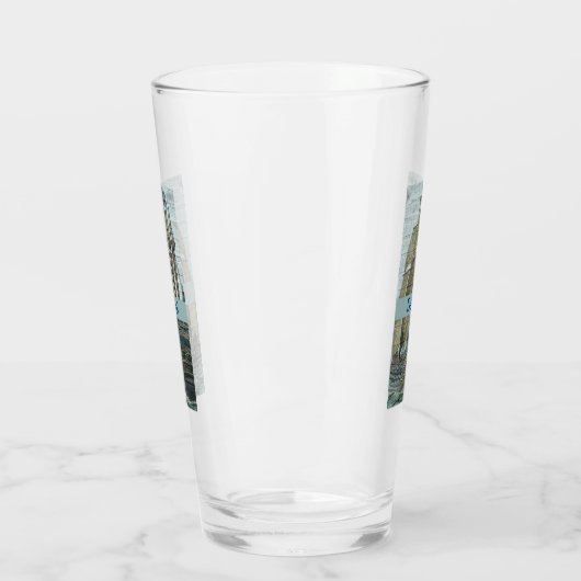  scheepsillustratie zeilthema glas (Links)