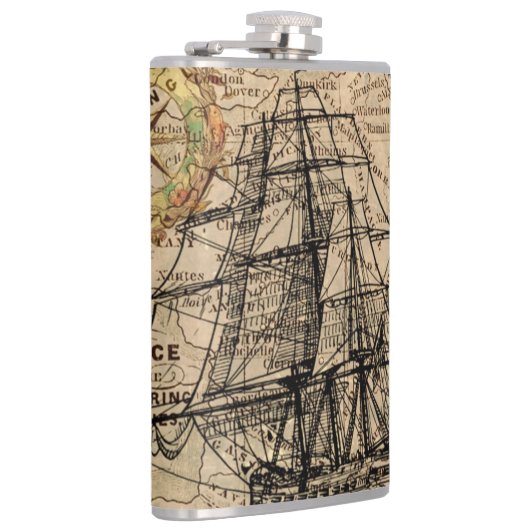 scheepskaart heupfles (Rechts)