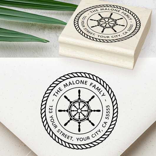 Scheepskabelgrenspost nautisch retouradres rubberstempel