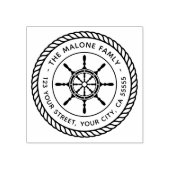 Scheepskabelgrenspost nautisch retouradres rubberstempel (Afrduk)