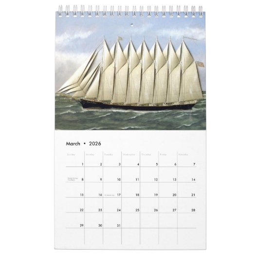 Scheepskalender Kalender (Mar 2026)