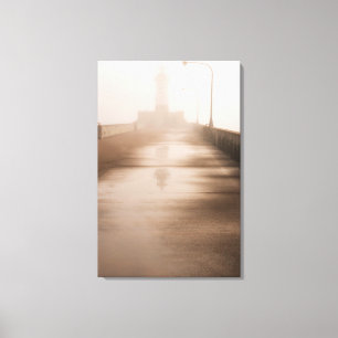 Scheepskanaal   Minnesota, Duluth, Canal Park Canvas Afdruk