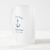 Scheepskapitein Aangepaste Bootnaam Haven Matglas Bierpul (Voorkant links)