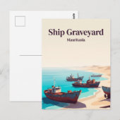 Scheepskerkhof Mauritanië Briefkaart (Voorkant / Achterkant)