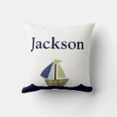 Scheepslang Ahoy Mate/Nautical Personalized Pillow Kussen (Achterkant)
