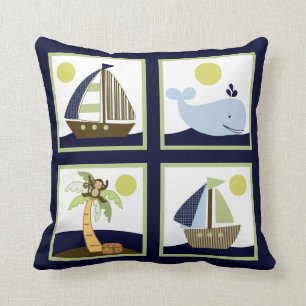 Scheepslang Ahoy Mate/Nautical Personalized Pillow Kussen