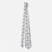 Scheepslantaarn kustblauw patroon stropdas (Achterkant)