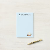 Scheepslogboek kapitein post-it® notes (Op bureau)