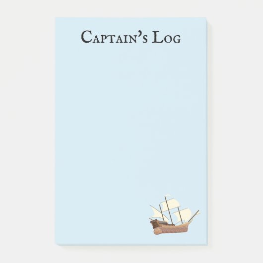 Scheepslogboek kapitein post-it® notes (Voorkant)