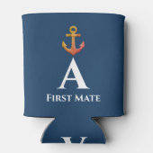 Scheepsmaat Waterverf Anker Monogram Blikjeskoeler (Achterkant)