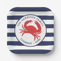 Scheepsmarine Blauw Gestreepte Rode Krab