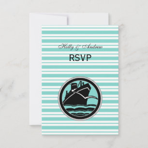 Scheepsmarine Lichtblauw Witte Streep #2 V RSVP Kaartje