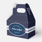 Scheepsmarine marineblauw-wit gestreept bedankdoosjes (Achterkant)