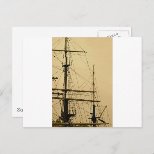 Scheepsmast Briefkaart (Voorkant / Achterkant)