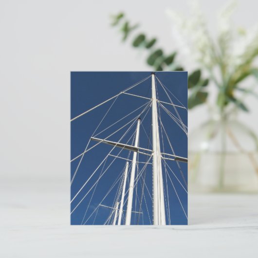 Scheepsmasten en oplopend Briefkaart (Staand voorkant)