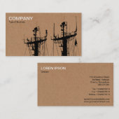 Scheepsmasten - Kartonnen Doos Afbeelding Textuur Visitekaartje (Voorkant / Achterkant)