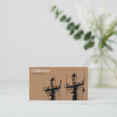 Scheepsmasten - Kartonnen Doos Afbeelding Textuur Visitekaartje (Staand voorkant)