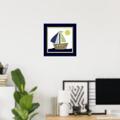 Scheepsmaten/Nautical/Whale 2 Wall Art Poster (Thuiskantoor)
