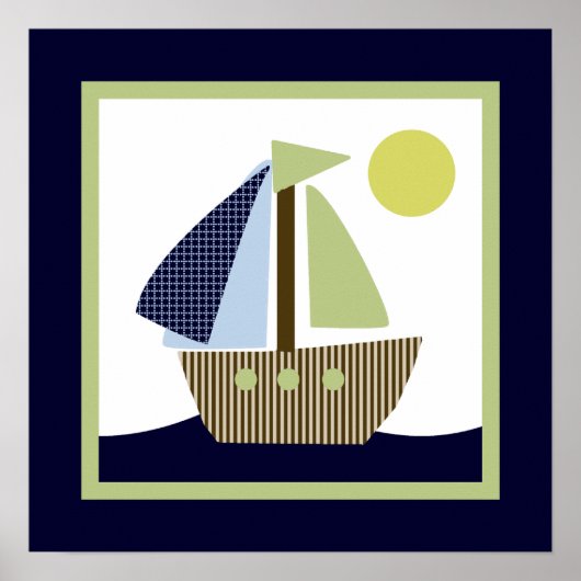Scheepsmaten/Nautical/Whale 2 Wall Art Poster (Voorkant)