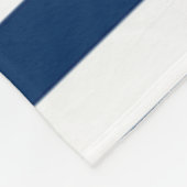 Scheepsnaam,Anker Marineblauw Gestreepd Fleece Deken (Hoek)