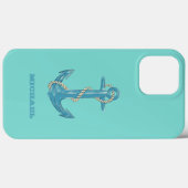 Scheepsnaam,Anker,Touw,Muntgroen Case-Mate iPhone Case (Achterkant (horizontaal))