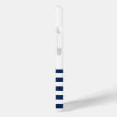 Scheepsnaam,Anker Zee Marine Blauw Gestreept Case-Mate iPhone Case (Achterkant / Links)