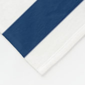 Scheepsnaam,Anker Zee Marine Blauw Gestreept Fleece Deken (Hoek)