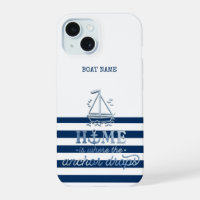 Scheepsnaam,Anker Zee Marine Blauw Gestreept