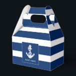 Scheepsnaam Anker Zeevaart Maatwerk Bedankdoosjes<br><div class="desc">Het zeeanker Favor Box-ontwerp voegt niet alleen een tijdloze esthetiek toe, maar vormt ook een mooie aanvulling op de collectie van elke bootliefhebber. Met de naam van uw boot, en een wit anker en touw, personaliseer om een unieke uitrusting voor uw boot te creëren. Maakt een geweldige giveaway voor iedereen....</div>