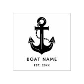Scheepsnaam in marineblauw op maat rubberstempel (Afrduk)