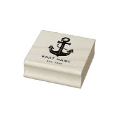 Scheepsnaam in marineblauw op maat rubberstempel (Stempel)