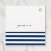 Scheepsnaam Nautical,Anker Marineblauw Gestreept Bedankjes Labels (Achterkant)