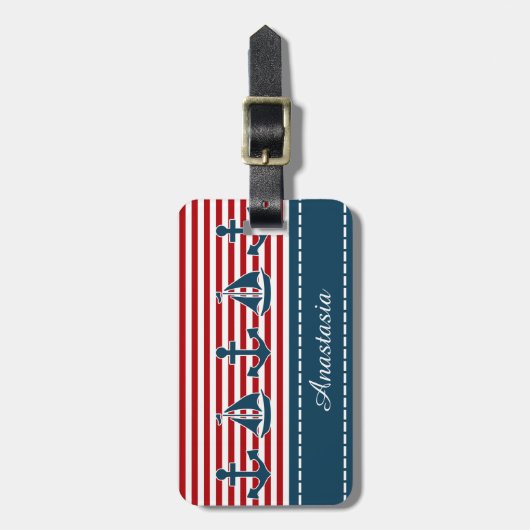 Scheepsontwerp Bagagelabel (Voorkant verticaal)
