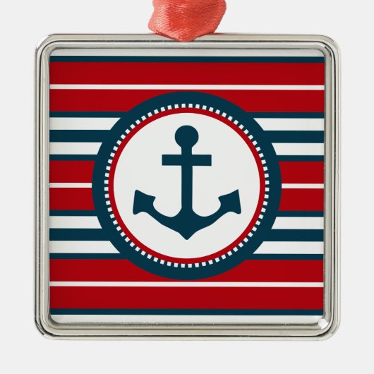 Scheepsontwerp Metalen Ornament (Voorkant)