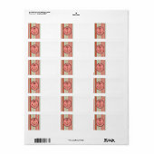 Scheepsontwerp op strepen etiket (Full Sheet)