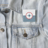 Scheepsontwerp Vierkante Button 5,1 Cm (In situ)