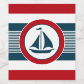 Scheepsontwerp Wijn Etiket (Enkel label)