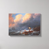 Scheepsoverlevenden op een Raft Canvas Print (Voorkant)