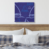 Scheepspatroon Canvas Afdruk (Insitu (Slaapkamer))