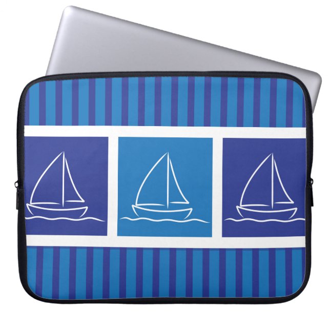 Scheepspatroon Laptop Sleeve (Voorkant)